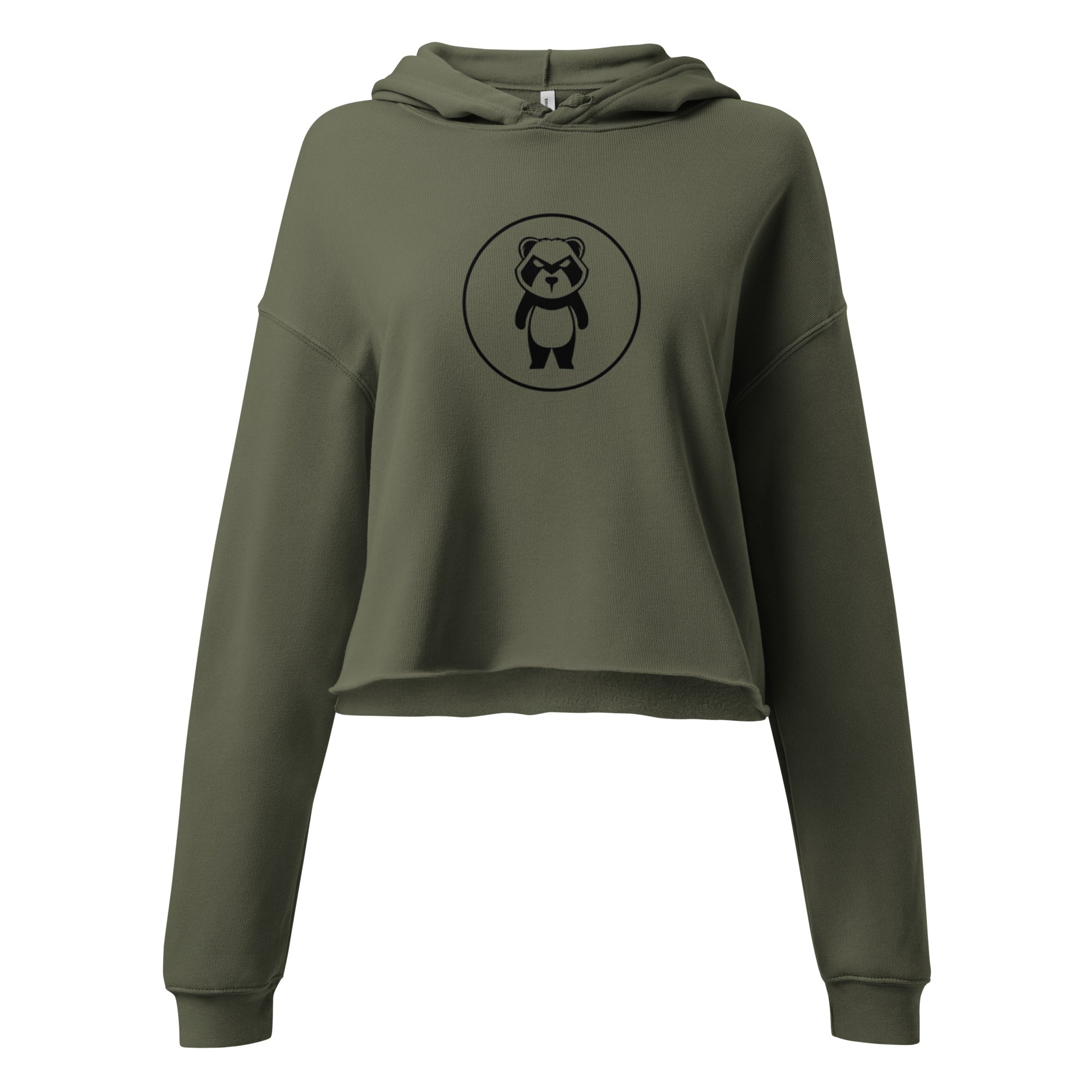 Panda Circle Mastro Logo Crop Hoodie