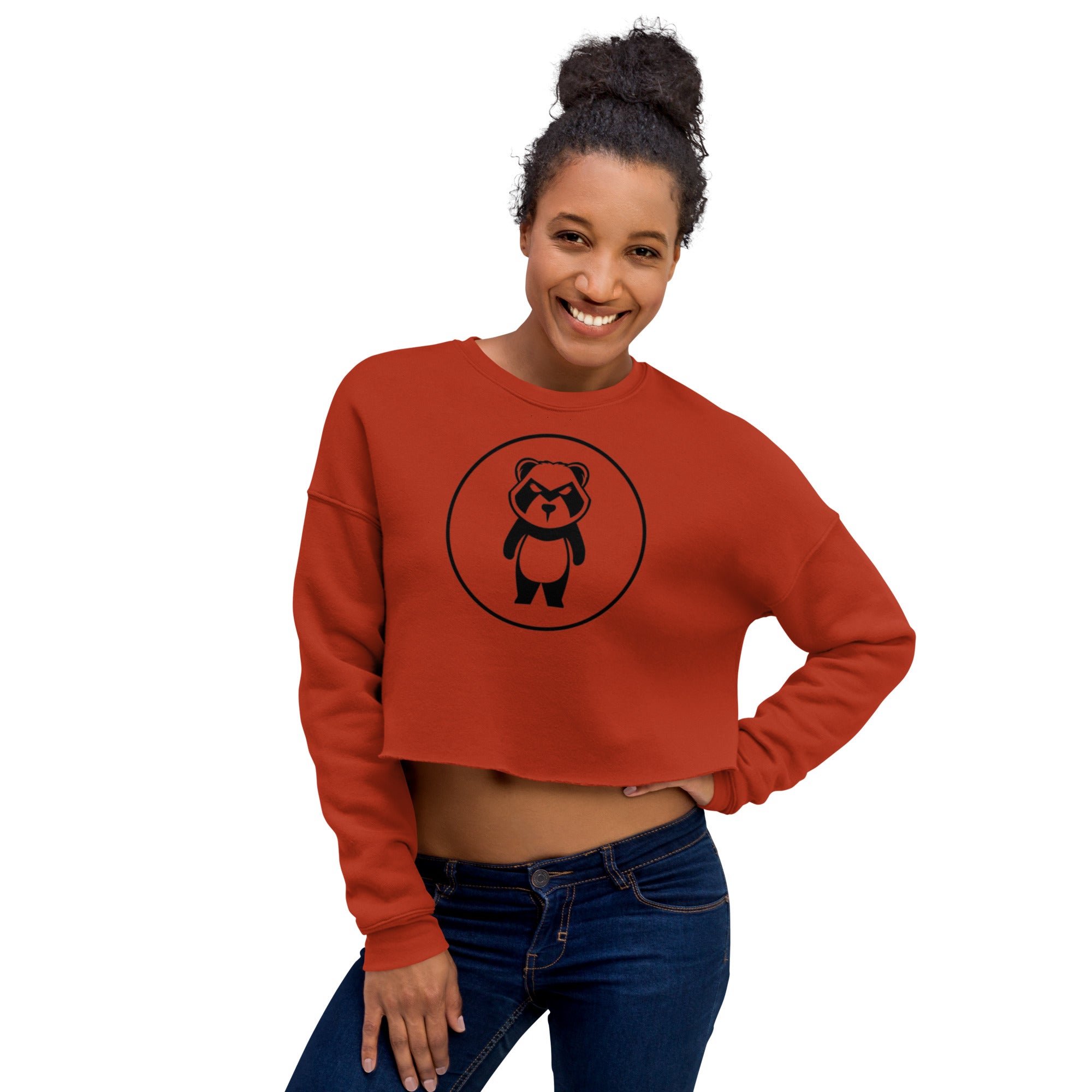 Panda Circle Mastro Logo Crop Sweatshirt