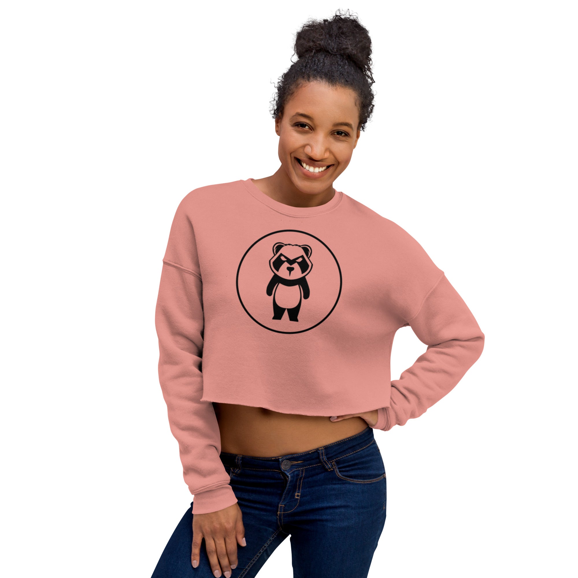 Panda Circle Mastro Logo Crop Sweatshirt